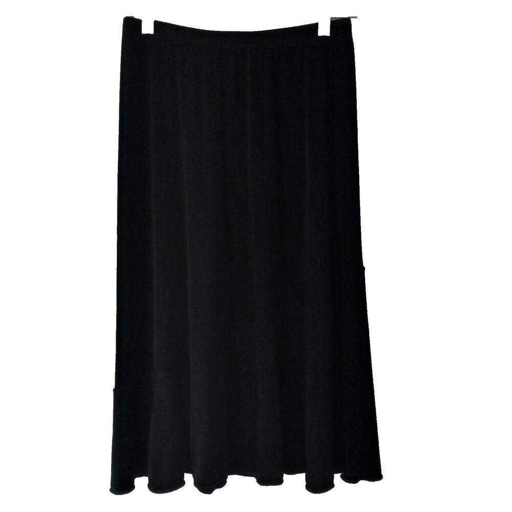 QVC Citiknits Women's Black Sleeveless Cowlneck 2-Piece Travel Skirt Set Small - Picture 10 of 12